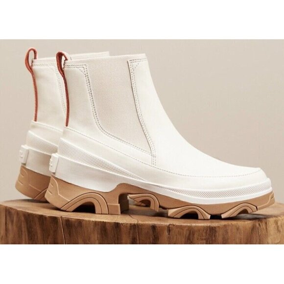 Sorel Brex Boot Chelsea WP Leather Boot Womens 6.5 Evereve Cream New - Picture 4 of 10